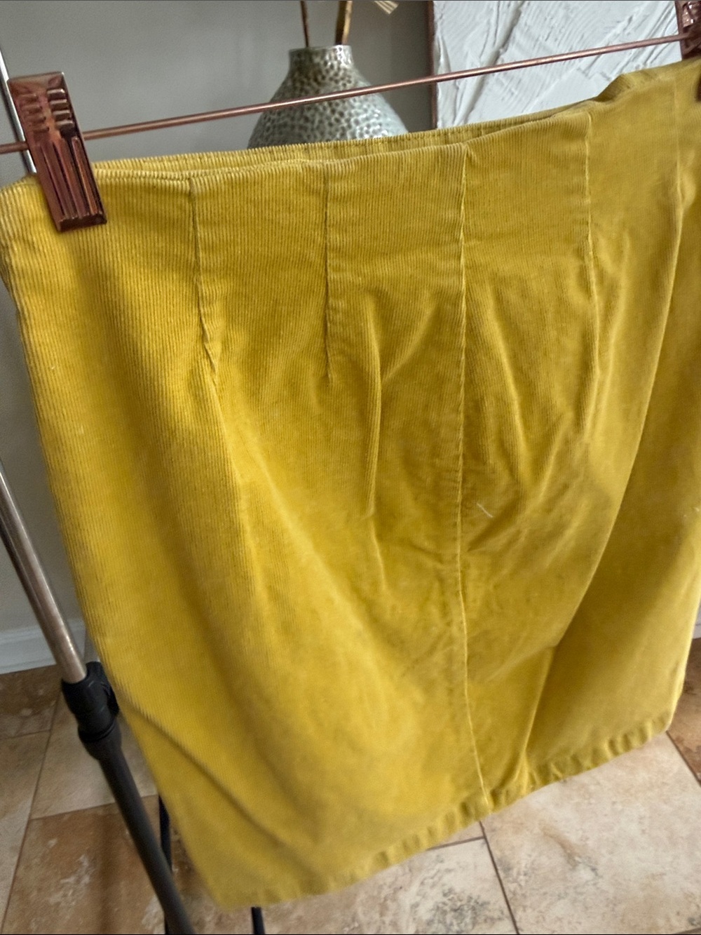 Old Navy Mustard Yellow corduroy Mini Skirt - Picture 3 of 4